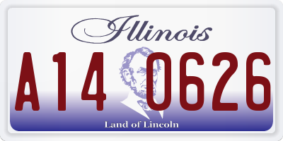 IL license plate A140626