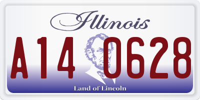 IL license plate A140628