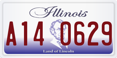 IL license plate A140629