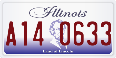 IL license plate A140633