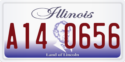 IL license plate A140656