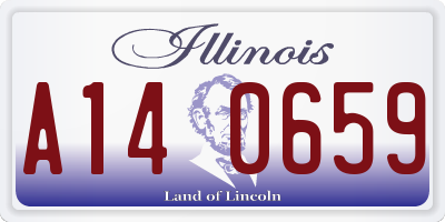 IL license plate A140659