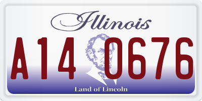 IL license plate A140676