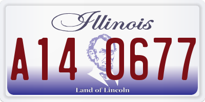 IL license plate A140677