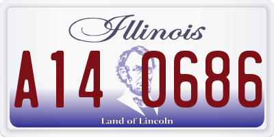 IL license plate A140686
