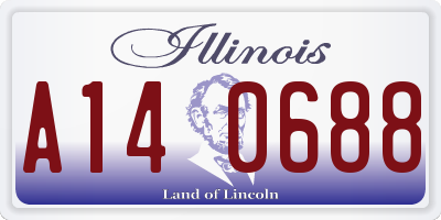 IL license plate A140688