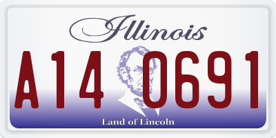 IL license plate A140691