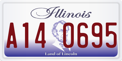 IL license plate A140695