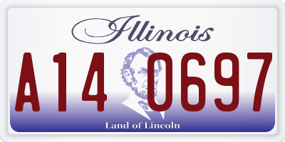 IL license plate A140697