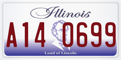IL license plate A140699