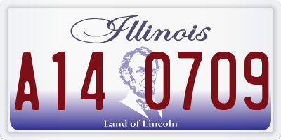 IL license plate A140709