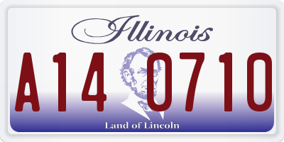 IL license plate A140710