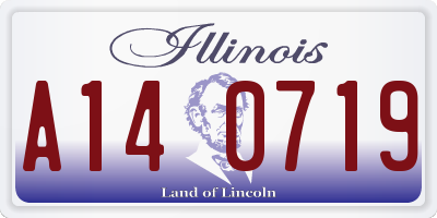 IL license plate A140719