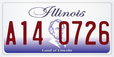 IL license plate A140726