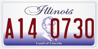 IL license plate A140730