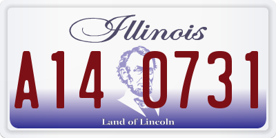 IL license plate A140731