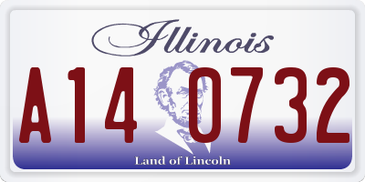 IL license plate A140732