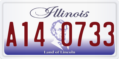 IL license plate A140733