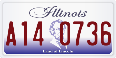 IL license plate A140736