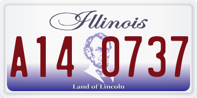 IL license plate A140737