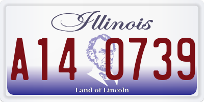 IL license plate A140739