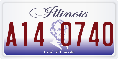 IL license plate A140740