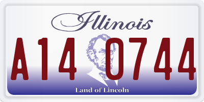 IL license plate A140744