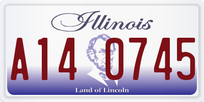 IL license plate A140745