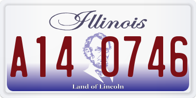 IL license plate A140746
