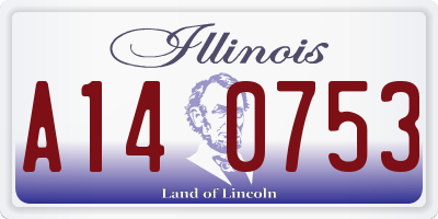 IL license plate A140753