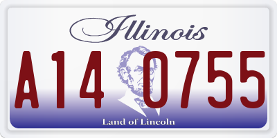 IL license plate A140755