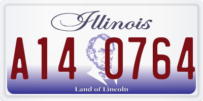 IL license plate A140764