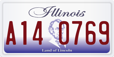 IL license plate A140769