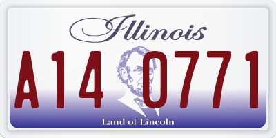 IL license plate A140771