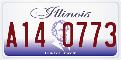 IL license plate A140773