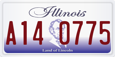 IL license plate A140775