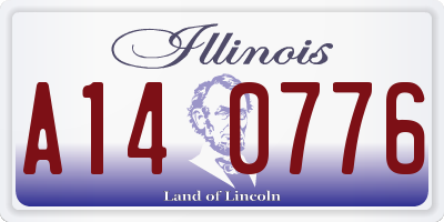 IL license plate A140776