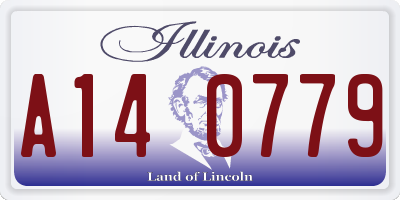 IL license plate A140779