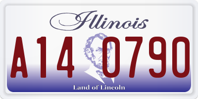 IL license plate A140790