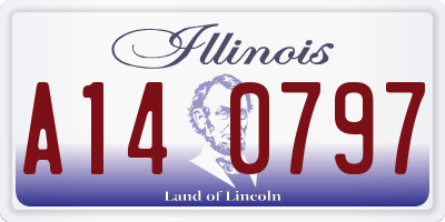 IL license plate A140797