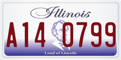 IL license plate A140799