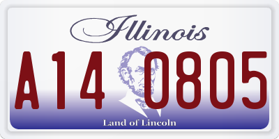 IL license plate A140805