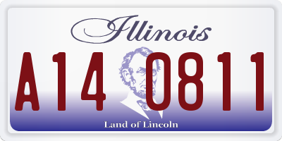 IL license plate A140811
