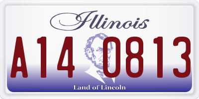 IL license plate A140813