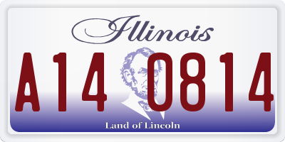 IL license plate A140814