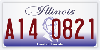IL license plate A140821
