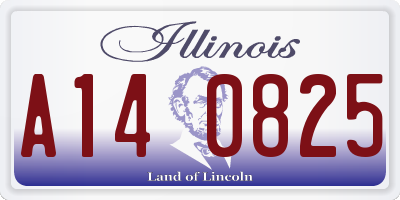 IL license plate A140825