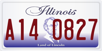 IL license plate A140827