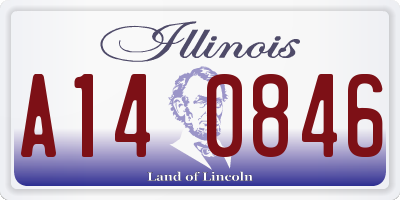 IL license plate A140846