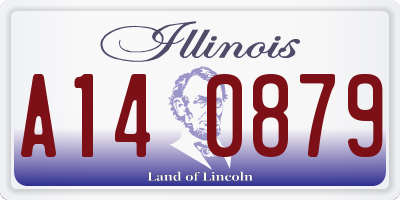 IL license plate A140879
